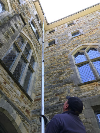 Gutter cleaning at a luxury country house hotel