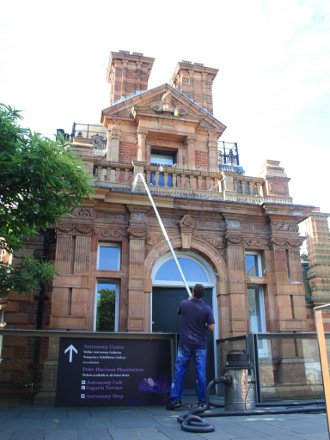 Gutter cleaning at a listed building